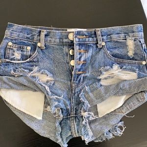 Denim shorts
